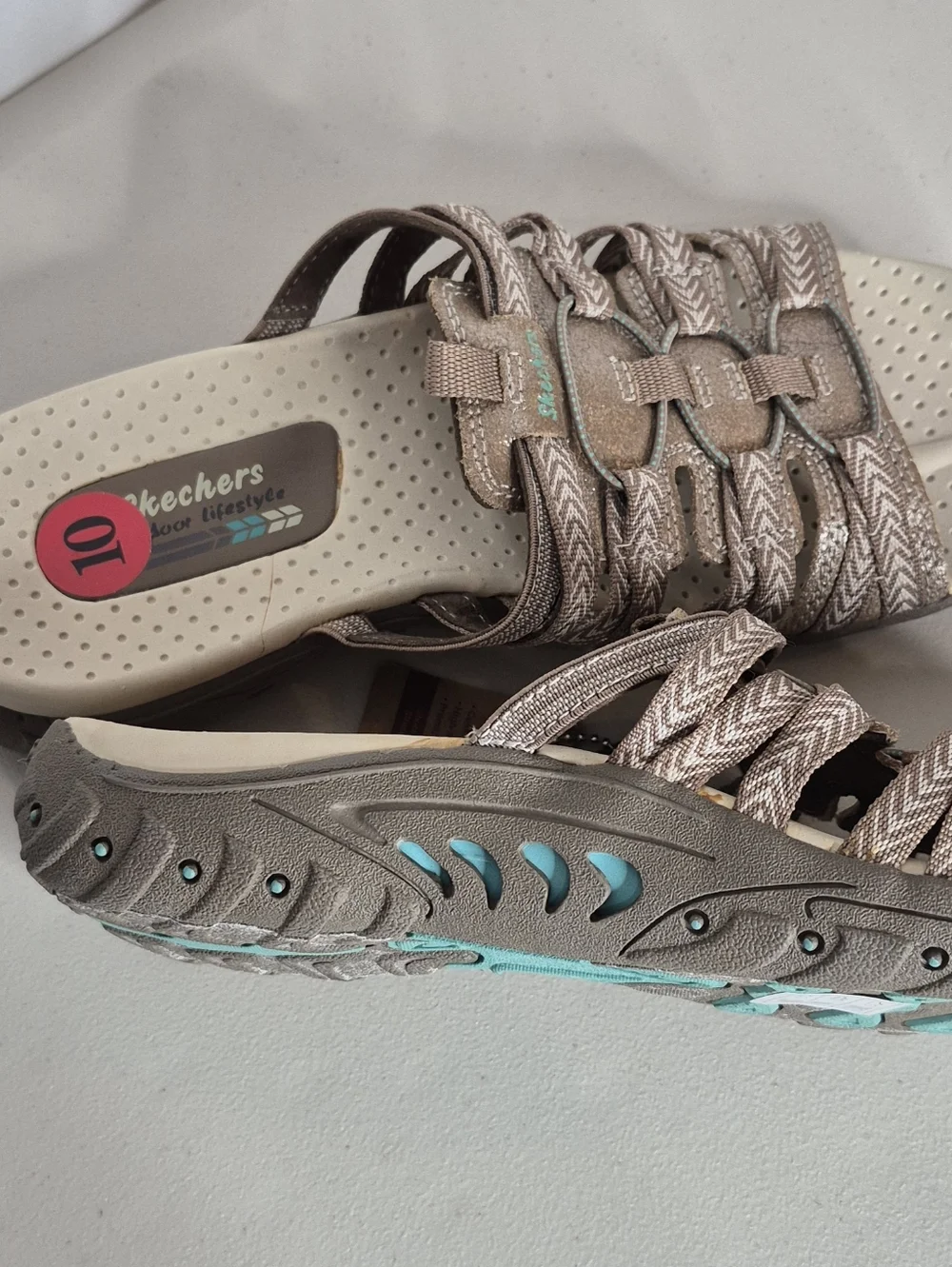 Skechers Reggae - Repetition Athletic Slide Sandals - Size 10 - Picture 10 of 15